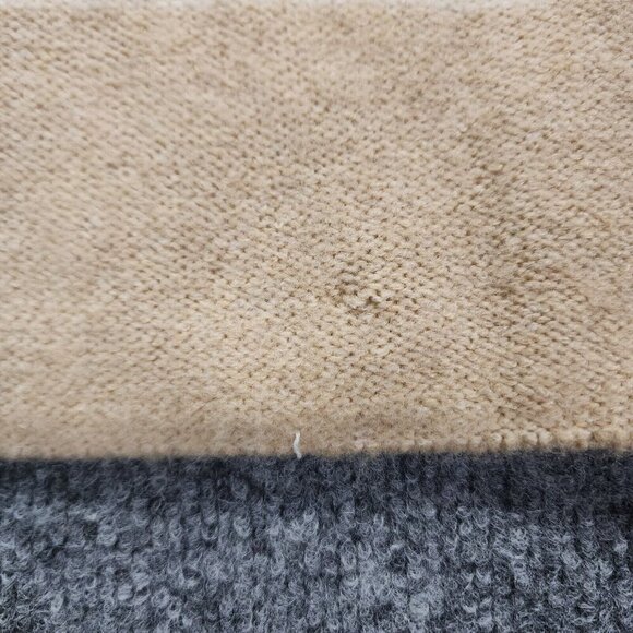 American Eagle Tan/Cream Striped Collared 3/4 Button Up Sweater XS Preppy Boxy - Picture 12 of 16